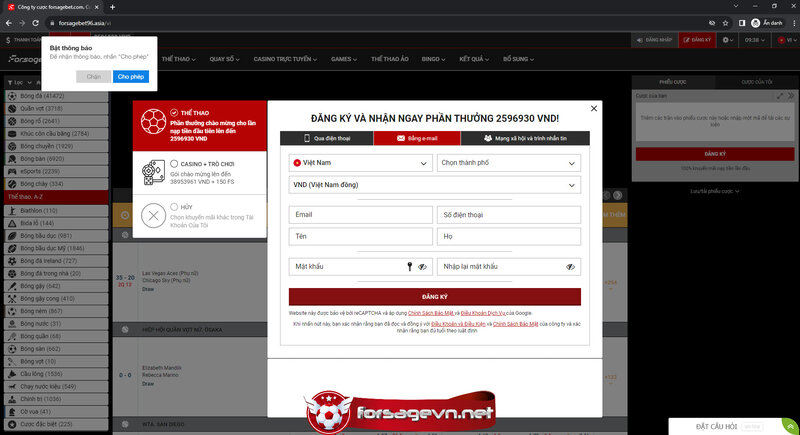 đăng ký tài khoản Forsage bằng số điện thoại