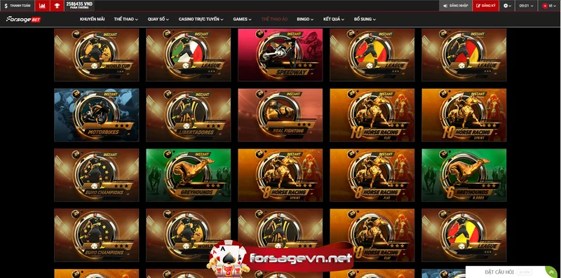 Virtual Sports tại Forsage