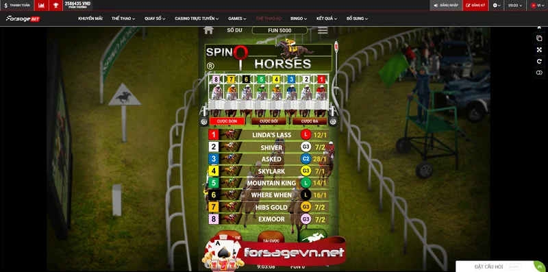 thể thao ảo Forsage